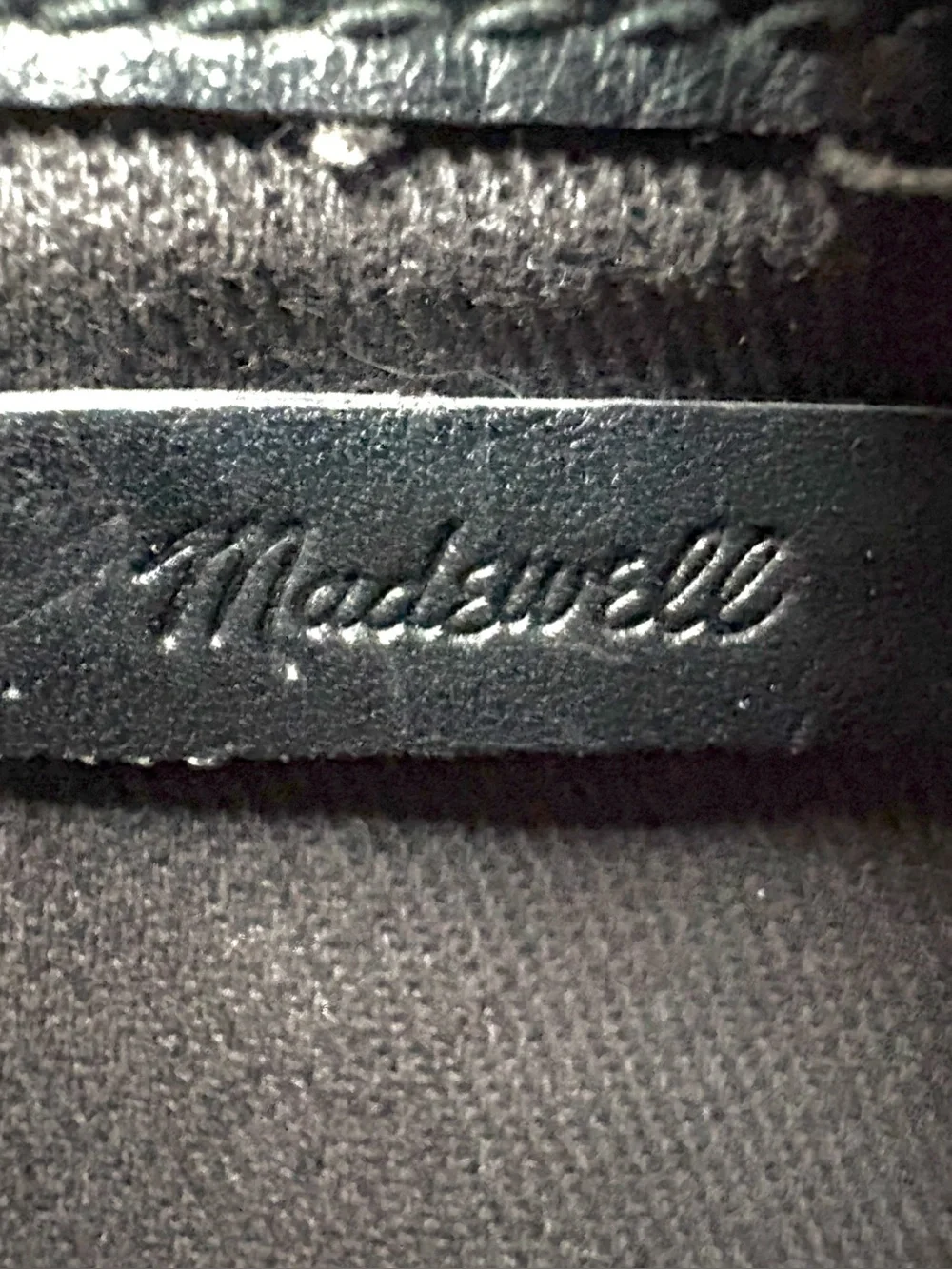 Madewell Black Leather Crossbody Bag Adjustable Strap Zip Top Purse